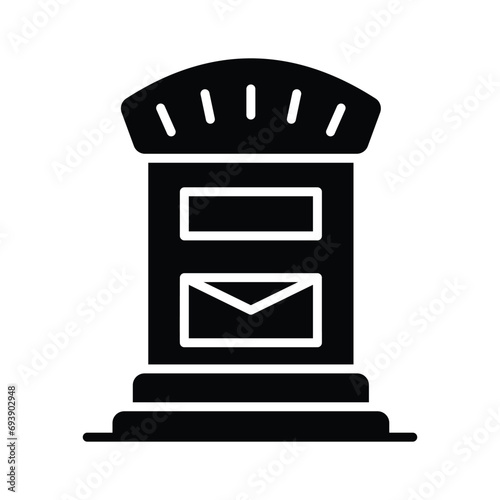 An icon of postal box, mail box vector design, postbox icon