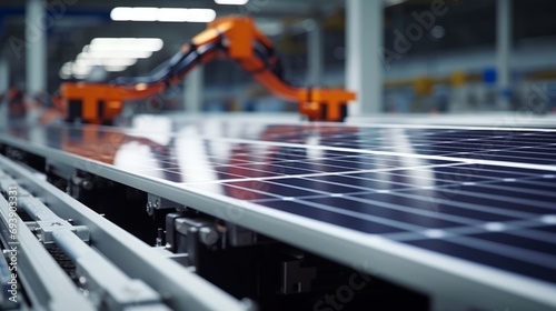 Modern high-tech industry Solar photovoltaic power generation panel production line Battery Cells for Automotive Industry on Production Line.Lithium-ion Cells for High voltage Electric Vehicle Battery