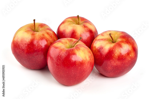 Red apple, isolated on white background.