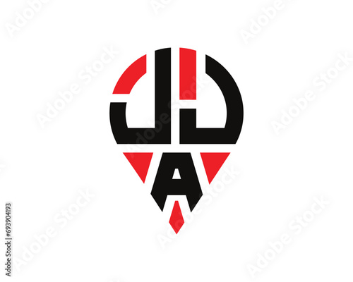 JJA letter location shape logo design. Free Download JJA letter location shape logo design. - GFXLoad