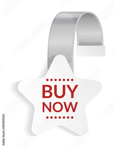 Promotional wobbler mockup. Benefit tag hang on wall. Supermarket promotion pointing wobbler. announcement promotion sale