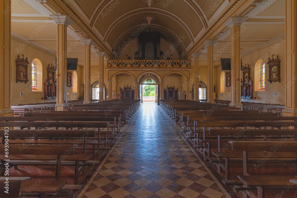 Eglise de Morne Rouge dans le nord de l'île de la Martinique, Antilles Françaises.
