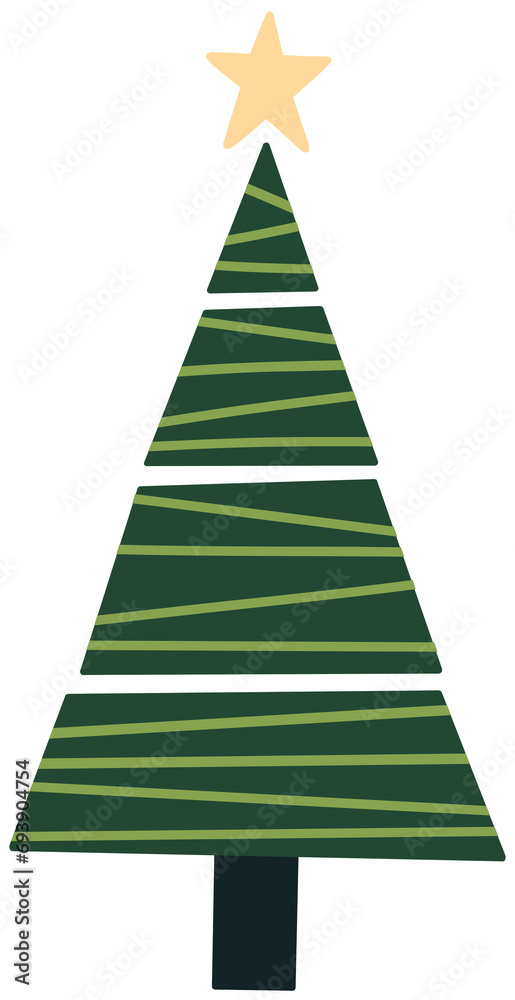 Minimalist Christmas Tree with Abstract Lines Minimalist Christmas Tree with Abstract Lines