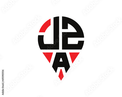 JZA letter location shape logo design. Free Download JZA letter location shape logo design. - GFXLoad