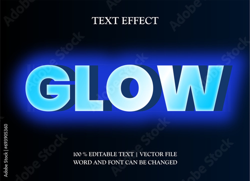 Editable text effect - Glow