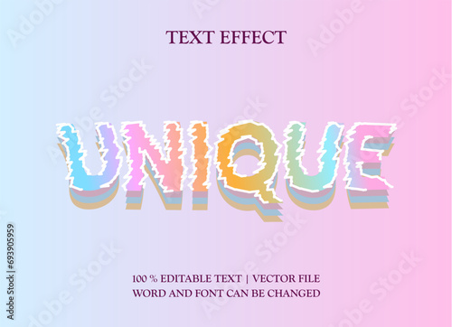 Editable text effect - Unique Fun style