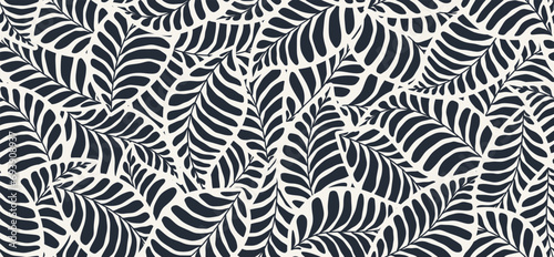 leaves hand drawn seamless pattern. #693908937
