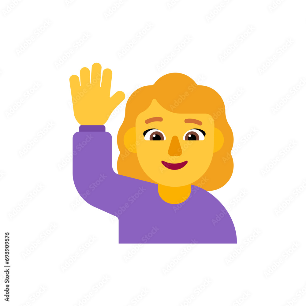 Woman Raising Hand