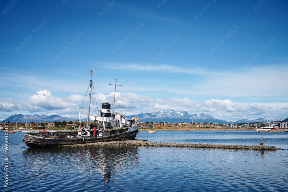 Abandoned Boat in Ushuaia Harbour 