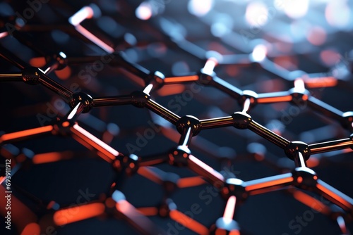 Material Science Graphene Structure Close-up
