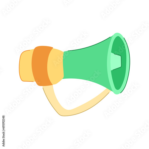 voice megaphone cartoon. shout alert, speak sound, message warning voice megaphone sign. isolated symbol vector illustration