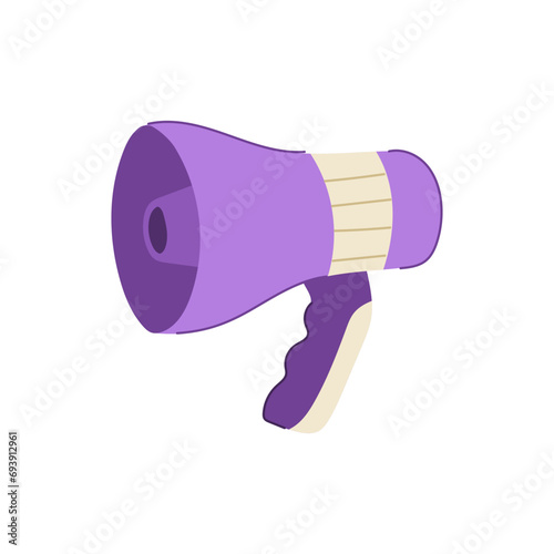 alert megaphone cartoon. speak sound, message warning, public speech alert megaphone sign. isolated symbol vector illustration