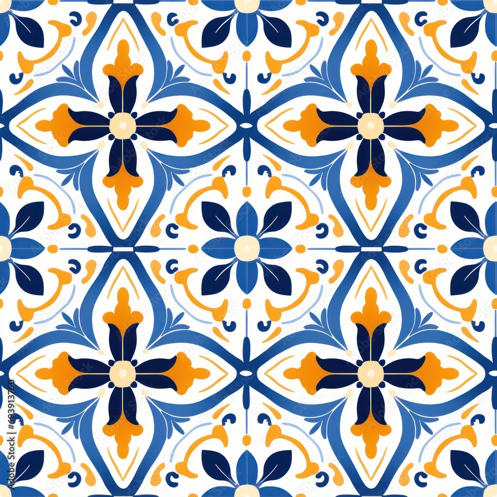 Fototapeta premium Mediterranean Pattern Tile Design