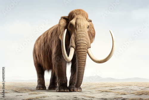 Mammoth, an ancient animal that lived in the Ice Age. photo