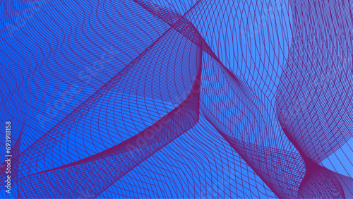 COLOR vector futuristic with linear waves in glowing background