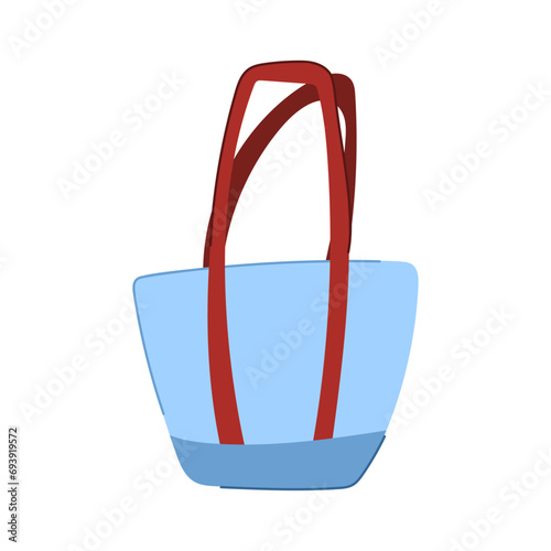 cloth reusable bag cartoon. canvas mockup, template textile, blank handle cloth reusable bag sign. isolated symbol vector illustration