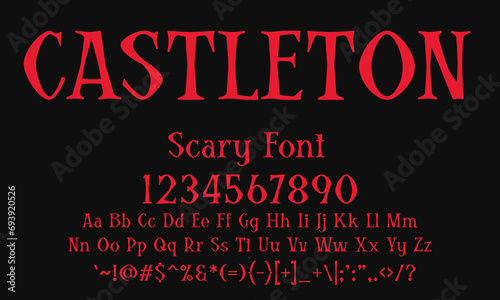 A Hauntingly Unique Halloween-Inspired Typeface, Perfect for Spooky, Horror-Themed Designs and Fantasy-Based Creative Projects