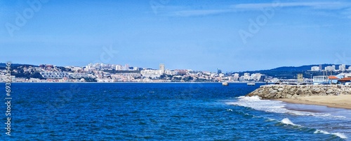 landscape with sea and lake