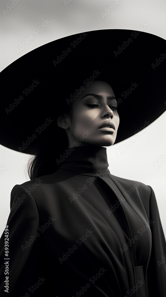 Monochrome Mastery: Women with Hats Portray Elegance - Black and White Photography, Stylish Headwear Trends, and Timeless Beauty - Explore the Fusion of Classic Noir Aesthetics and Modern Monochrome F Monochrome Mastery: Women with Hats Portray Elegance - Black and White Photography, Stylish Headwear Trends, and Timeless Beauty - Explore the Fusion of Classic Noir Aesthetics and Modern Monochrome F