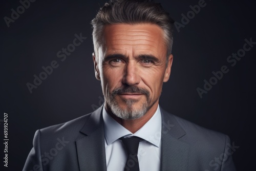 A detailed view of a man wearing a suit and tie. This image can be used for business, professional, or formal concepts