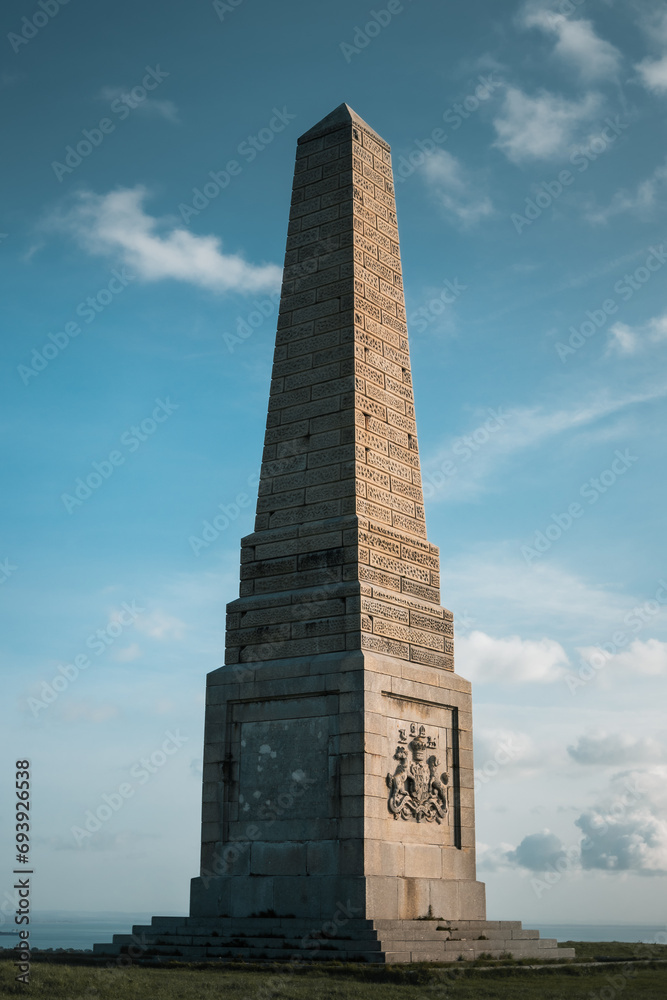 A monument on top of a hill in England