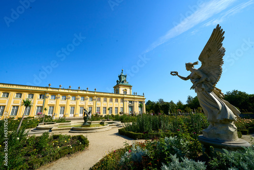 view of the palace wilanow in warsow, poland photo