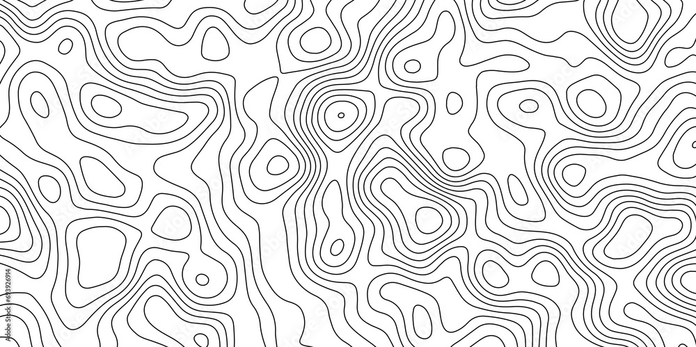 Topographic map background geographic line map with elevation assignments. Modern design with White background with topographic wavy pattern design.paper texture Imitation of a geographical map shades