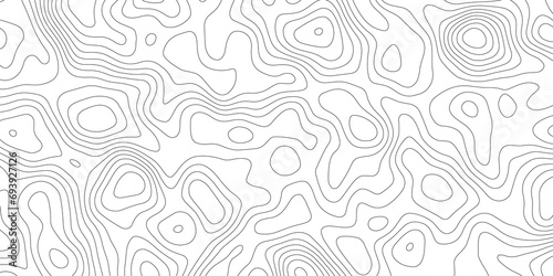 Topographic map background geographic line map with elevation assignments. Modern design with White background with topographic wavy pattern design.paper texture Imitation of a geographical map shades