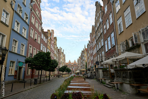 street in the city in poland