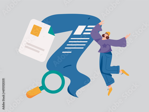 Personnel doing job interview flat vector concept operation hand drawn illustration  © Lyn Lee