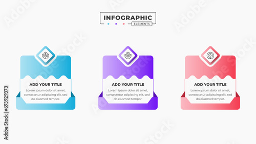 Vector infographic design template with 3 steps or options