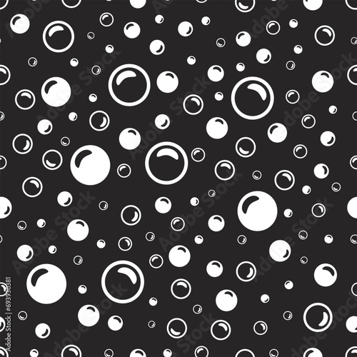 white soap bubbles on a black background, jpeg, mickey, mouse. Bubbles vector background with flat line icons. illustration. pattern