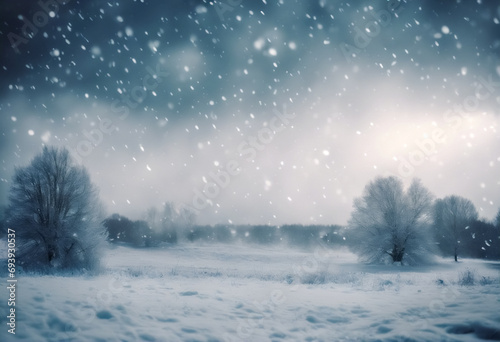 Tempesta di Neve in un Paesaggio Invernale
