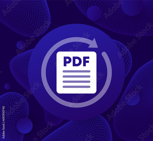 convert to PDF icon for web or apps