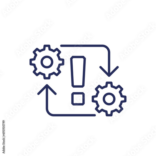 system error line icon on white