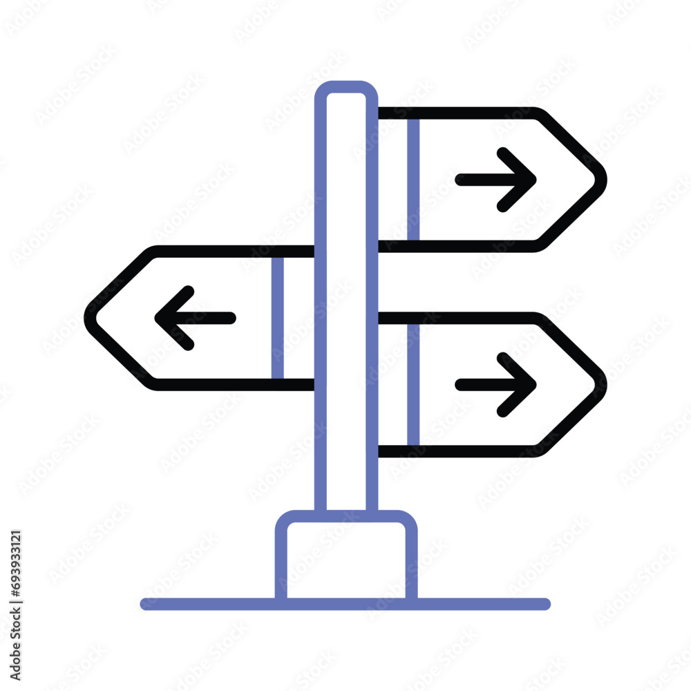Grab this amazing vector of signpost in modern style, direction board or information board icon Grab this amazing vector of signpost in modern style, direction board or information board icon