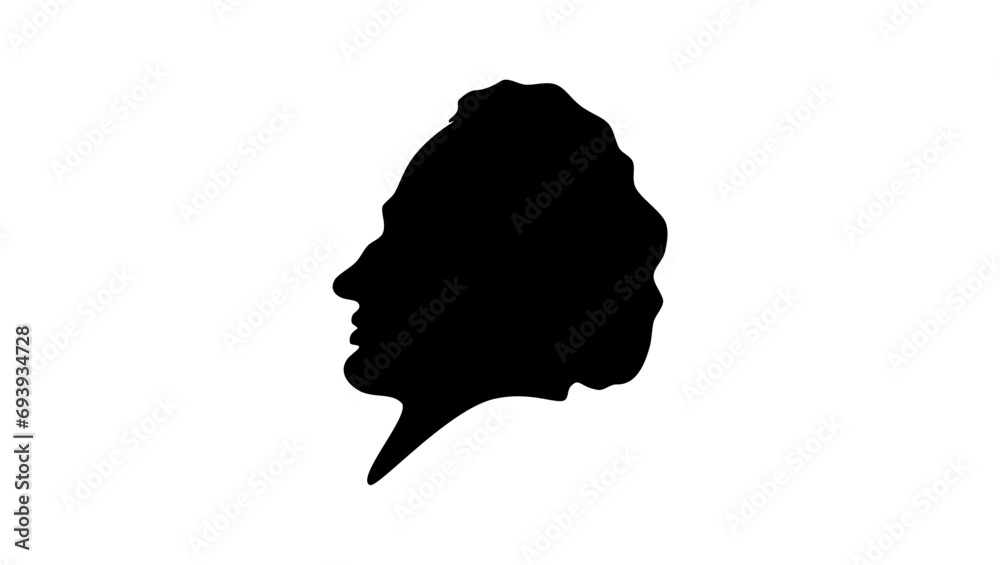 Αυτοκόλλητο Joel Roberts Poinsett, black isolated silhouette