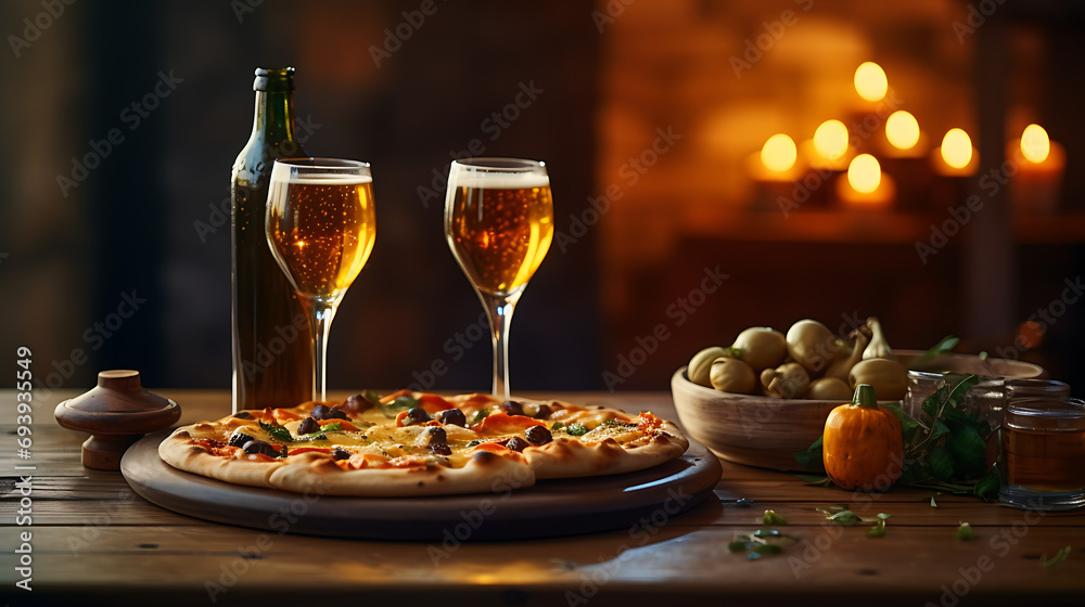 pizza and beer