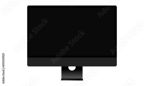 Apple imac 24 inch black model from Apple company vector graphics eps10