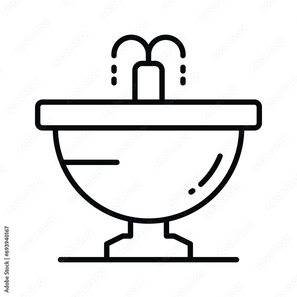 Get your hands on this amazing icon of fountain in modern style, garden water spring decoration Get your hands on this amazing icon of fountain in modern style, garden water spring decoration