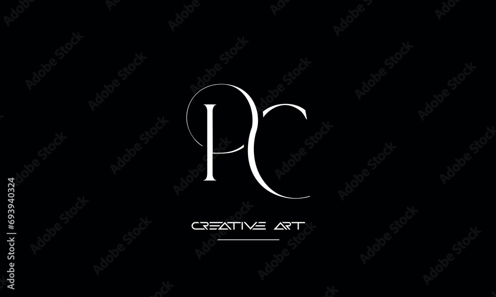 CP, PC, C, P abstract letters logo monogram CP, PC, C, P abstract letters logo monogram