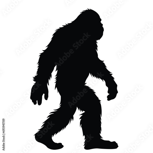 Bigfoot Silhouette on white