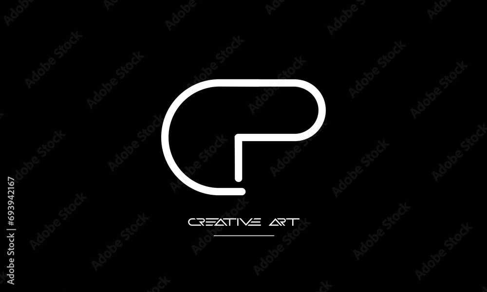 CP, PC, C, P abstract letters logo monogram CP, PC, C, P abstract letters logo monogram