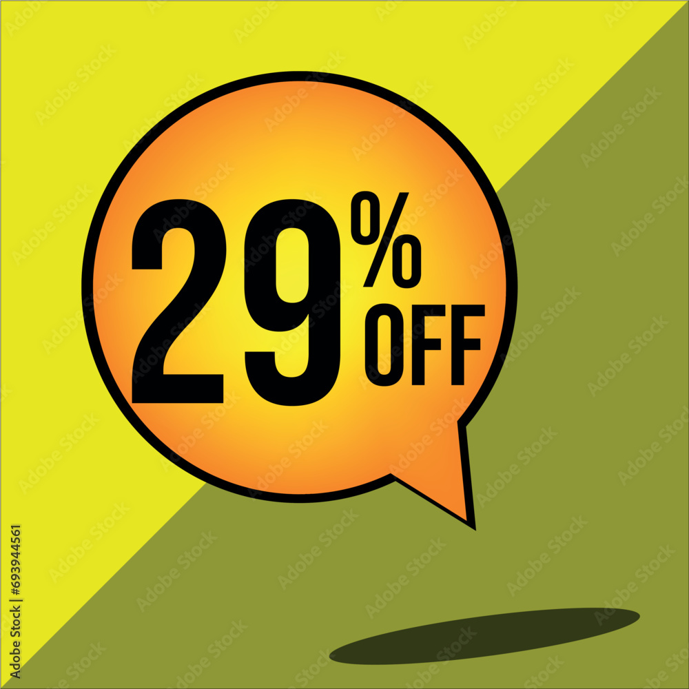 29% off a yellow balloon with black numbers 29% off a yellow balloon with black numbers