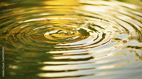 Tranquil Water Ripples on a Serene Pond - Nature's Reflections Creating a Calm and Peaceful Scene with Zen-Like Concentric Circles in an Idyllic Outdoor Setting.