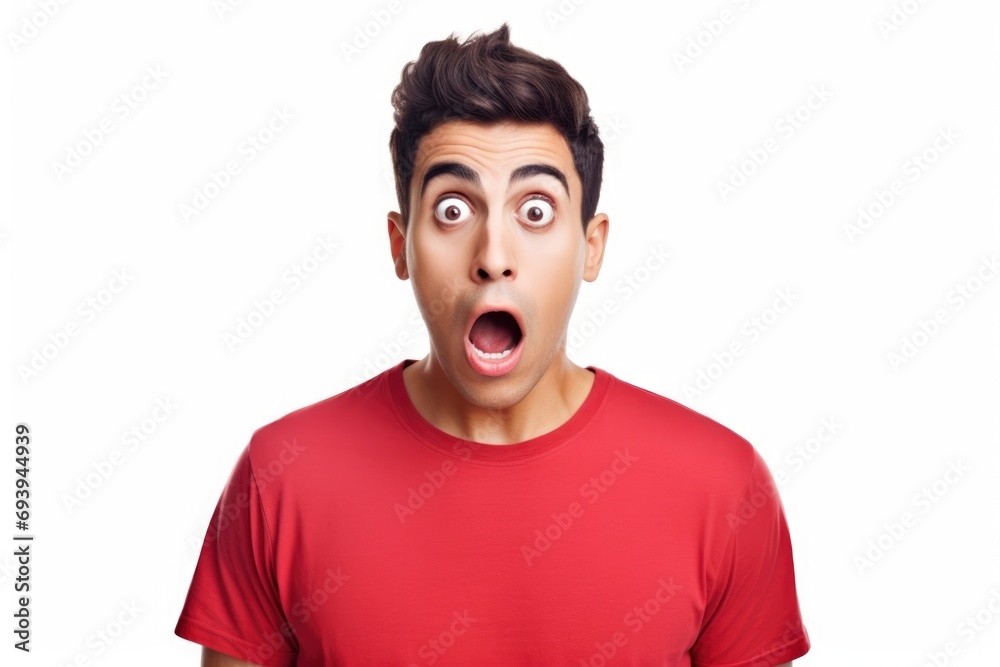 Shocked expression of caucasian woman Shocked expression of caucasian woman