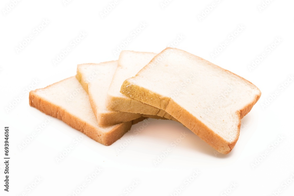 milk bread on white