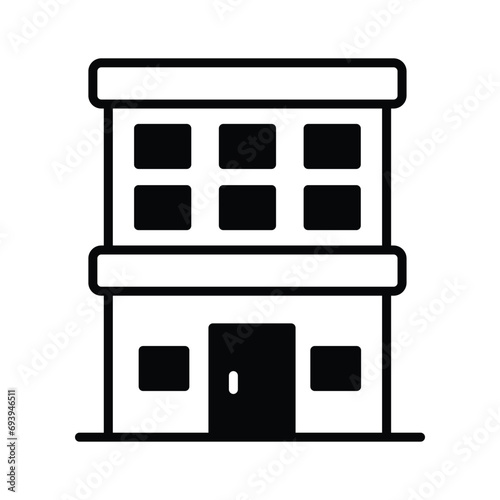Beautifully designed icon of hotel, modern style vector of hotel building customizable and easy to use