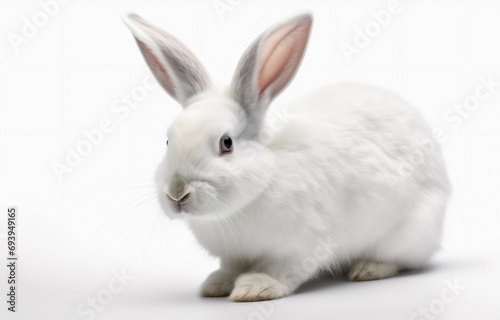 Rabbit on a white background © michalsen
