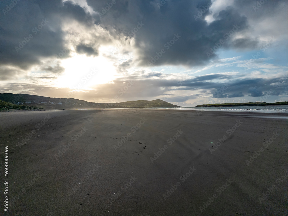 Beautiful sunset at Portnoo Narin beach in County Donegal - Ireland Beautiful sunset at Portnoo Narin beach in County Donegal - Ireland